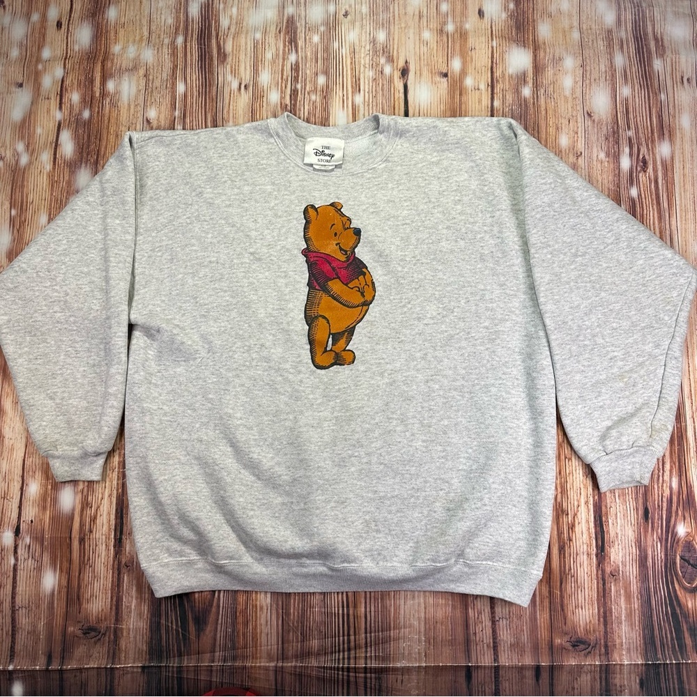 Vintage Winnie The Pooh Disney Cartoon 90s Pullover Sweatshirt Size Large Unisex
